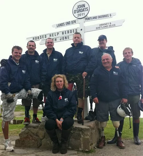 The team at the finish line